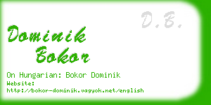 dominik bokor business card